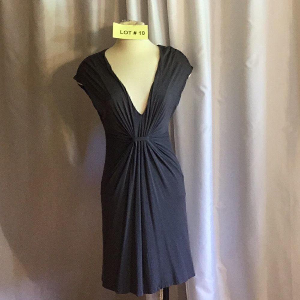WYETH XS dress in soft gray fabric, sleeveless
